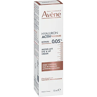 Eau Thermale Avène Hyaluron Activ Prodecure Retinal 0.05% Micro-Lift Eye & Lip Cream 15ML