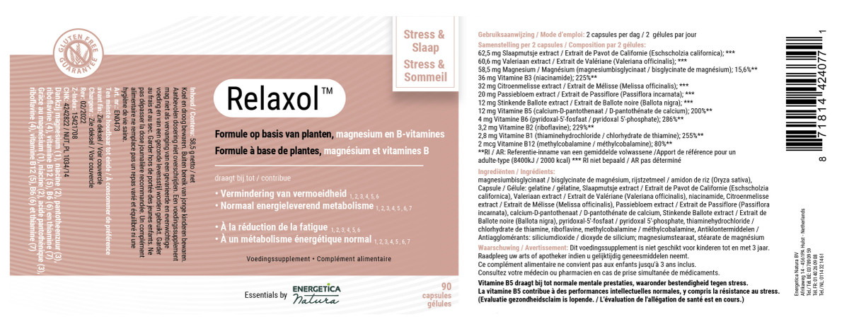 Relax Capsules afbeelding van document #1, label