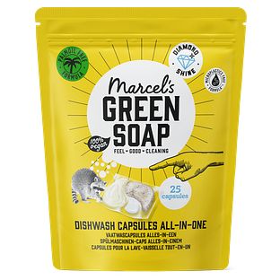 Marcels Green Soap Vaatwas Capsules Alles-In-Een 25ST Marcels Green Soap Vaatwas Capsules Alles-In-Een 25ST