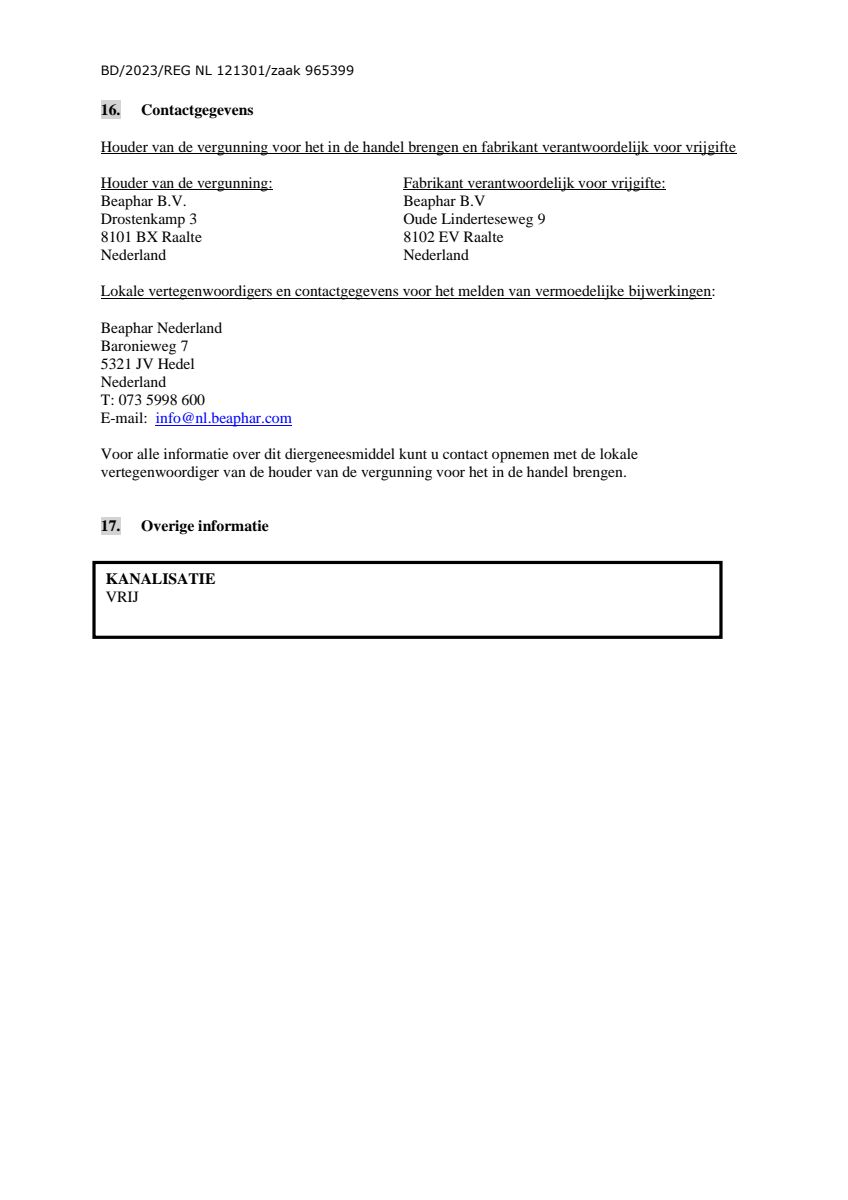Canishield Halsband Grote Honden afbeelding van document #17, leaflet