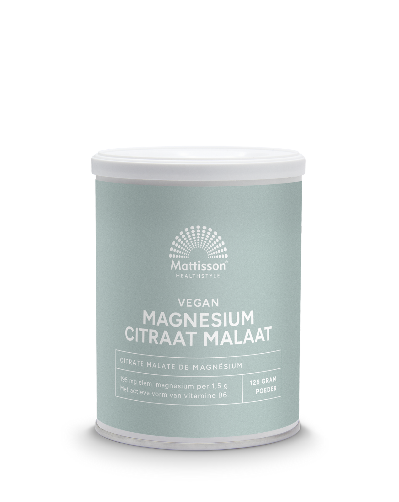 Mattisson HealthStyle Vegan Magnesium Citraat Malaat Poeder 125GR