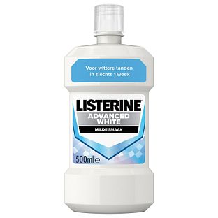 Listerine Advanced White Mild & Zonder Alcohol Mondspoeling 500ML