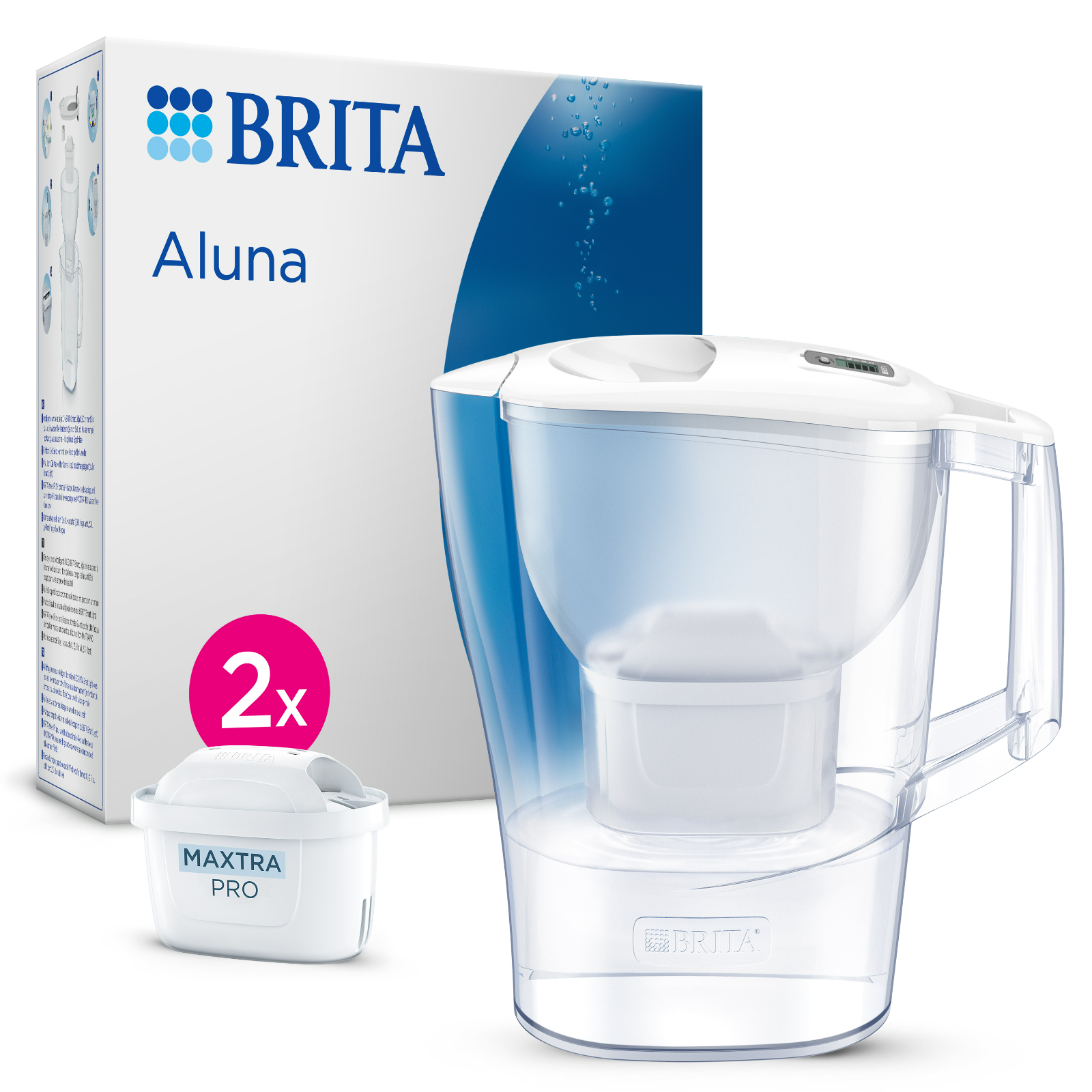 Brita Waterfilterkan Aluna Cool White + 2 Maxtra Filterpatroon afbeelding