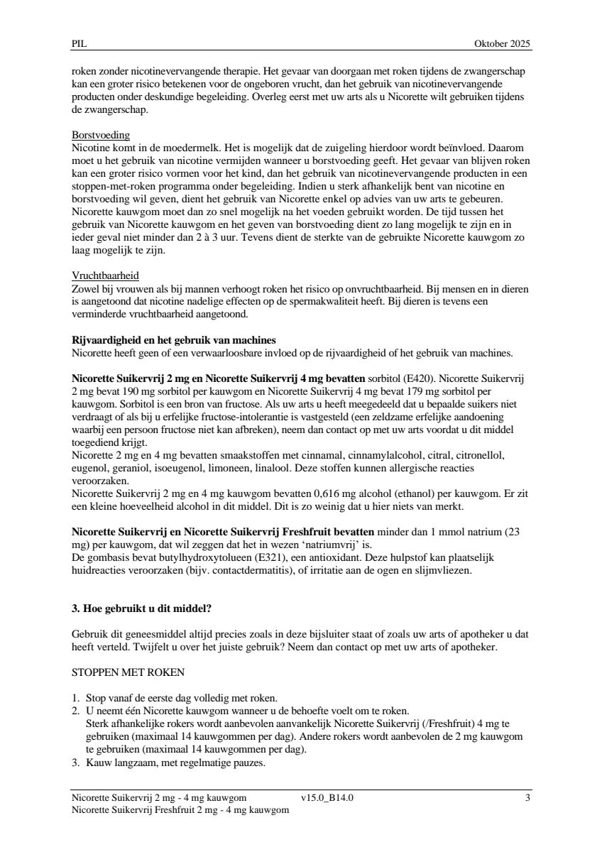 Suikervrij 2mg Kauwgom afbeelding van document #3, leaflet