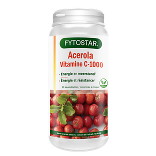 Fytostar Acerola Vitamine C-1000 Kauwtabletten 60TB Fytostar Acerola Vitamine C-1000 Kauwtabletten 60TB