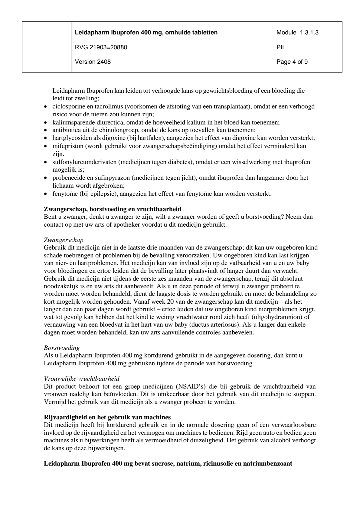 Ibuprofen 400mg Tabletten afbeelding van document #4, leaflet