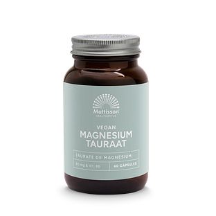Mattisson HealthStyle Vegan Magnesium Tauraat Capsules 60VCP Mattisson HealthStyle Vegan Magnesium Tauraat Capsules 60VCP