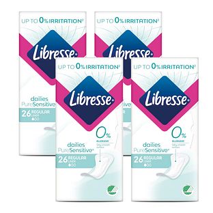 Libresse Dailies Pure Sensitive Inlegkruisjes Multiverpakking 4x26ST