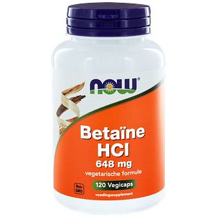 NOW Betaïne HCl 648 mg Capsules 120CP