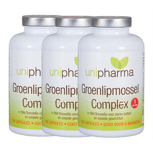 Unipharma Groenlipmossel Complex Capsules Multipack 3x180CP