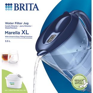 Brita Waterfilterkan Marella Blauw XL + 1 Maxtra Filterpatroon 3,5LT
