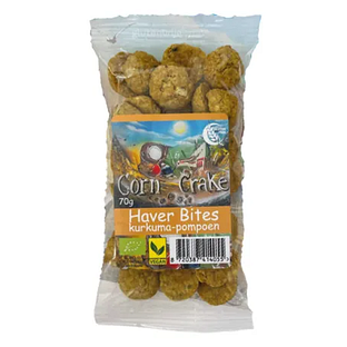Corn Crake Haver Bites Kurkuma-Pompoen 150GR