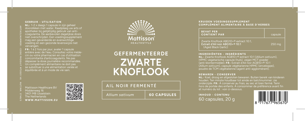 Zwarte Knoflook Capsules afbeelding van document #1, label