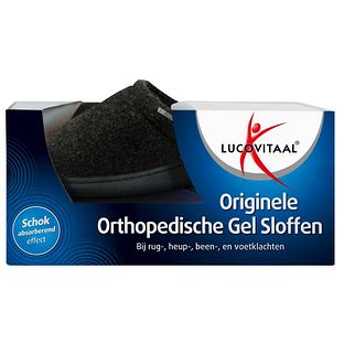 Lucovitaal Originele Orthopedische Gel Sloffen 40-41 Zwart 1PR