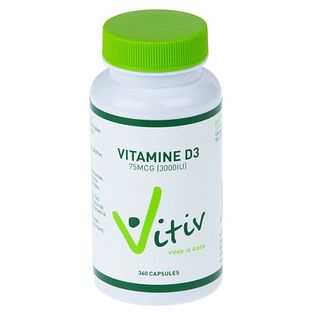 Vitiv Vitamine D3 3000iu Capsules 360CP Vitiv Vitamine D3 3000iu Capsules 360CP