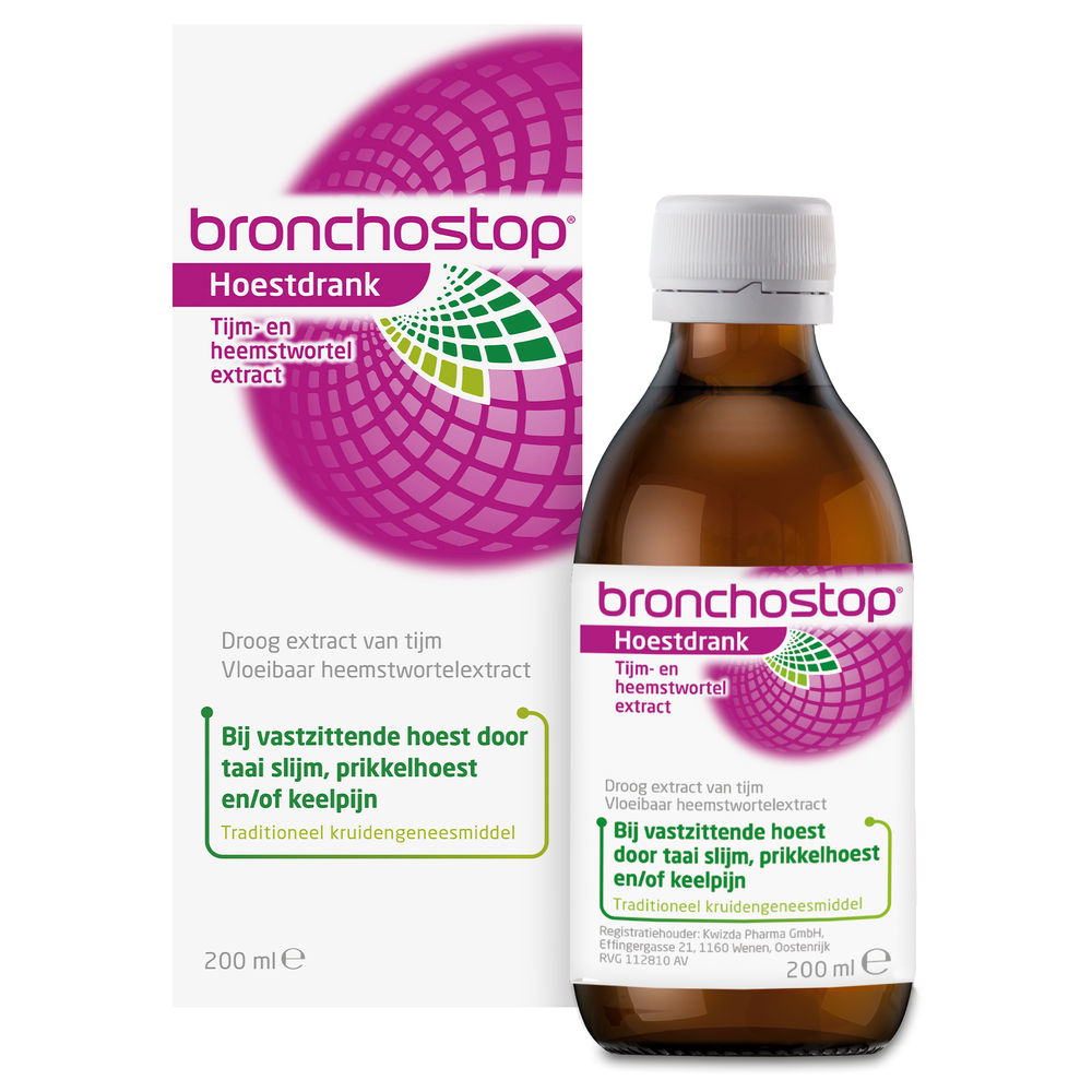 Bronchostop Tijm- en Heemstwortelextract Hoestdrank afbeelding