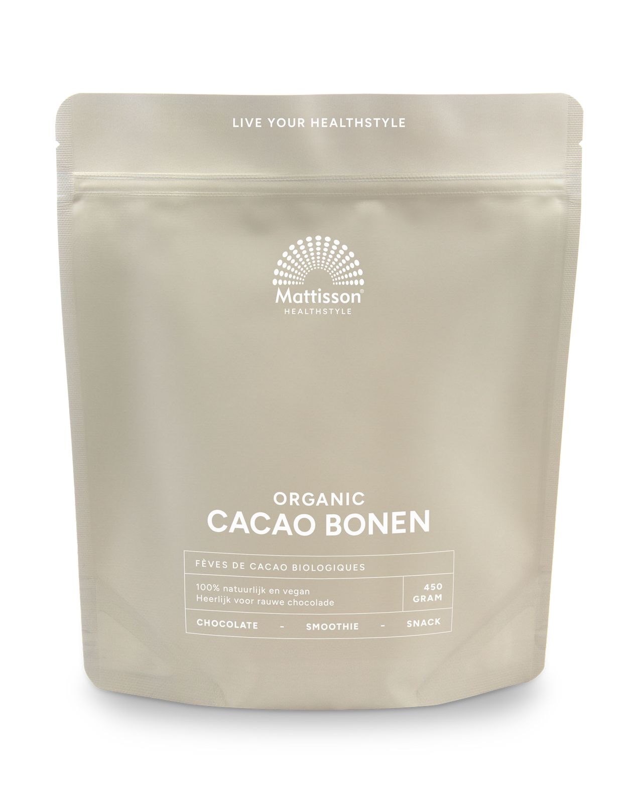 Mattisson HealthStyle Biologische Cacao Bonen Raw 450GR