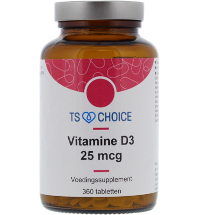 TS Choice Vitamine D3 25 mcg Tabletten afbeelding 1