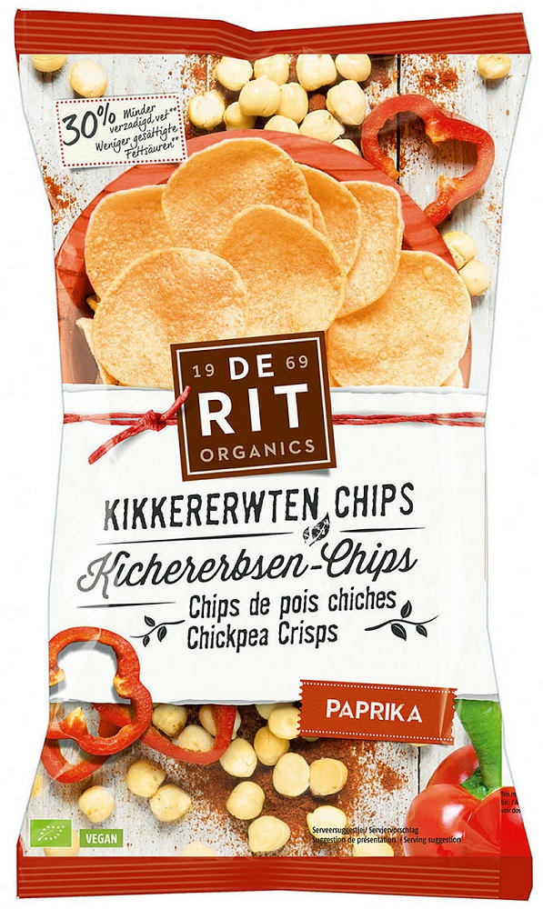 De Rit Kikkererwten Chips Paprika afbeelding 1