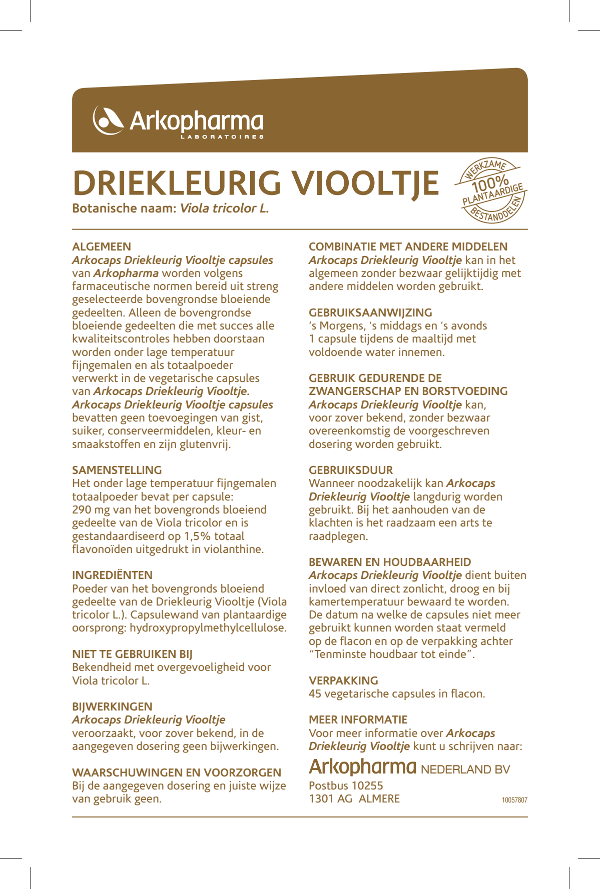 Driekleurig Viooltje Capsules afbeelding van document #1, instructions
