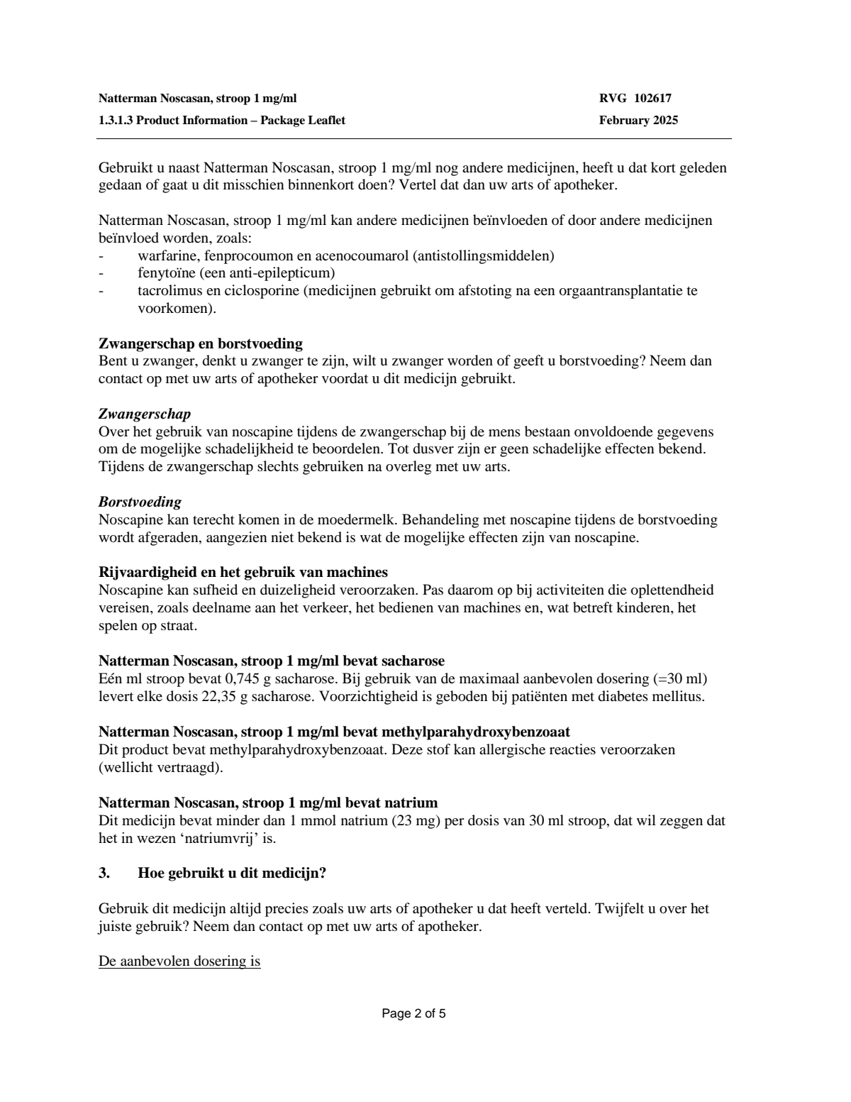 Noscasan Stroop bij prikkelhoest afbeelding van document #2, leaflet