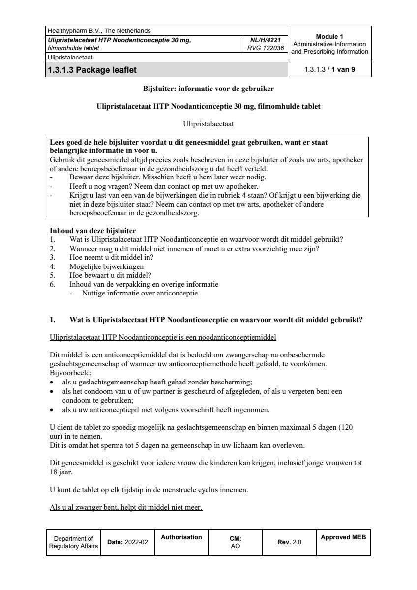 Noodanticonceptie afbeelding van document #1, leaflet