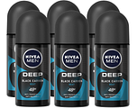 Nivea Men Deep Black Carbon Beat Anti-Transpirant Roller Voordeel 6x50ML Nivea Men Deep Black Carbon Beat Anti-Transpirant Roller Voordeel 6x50ML