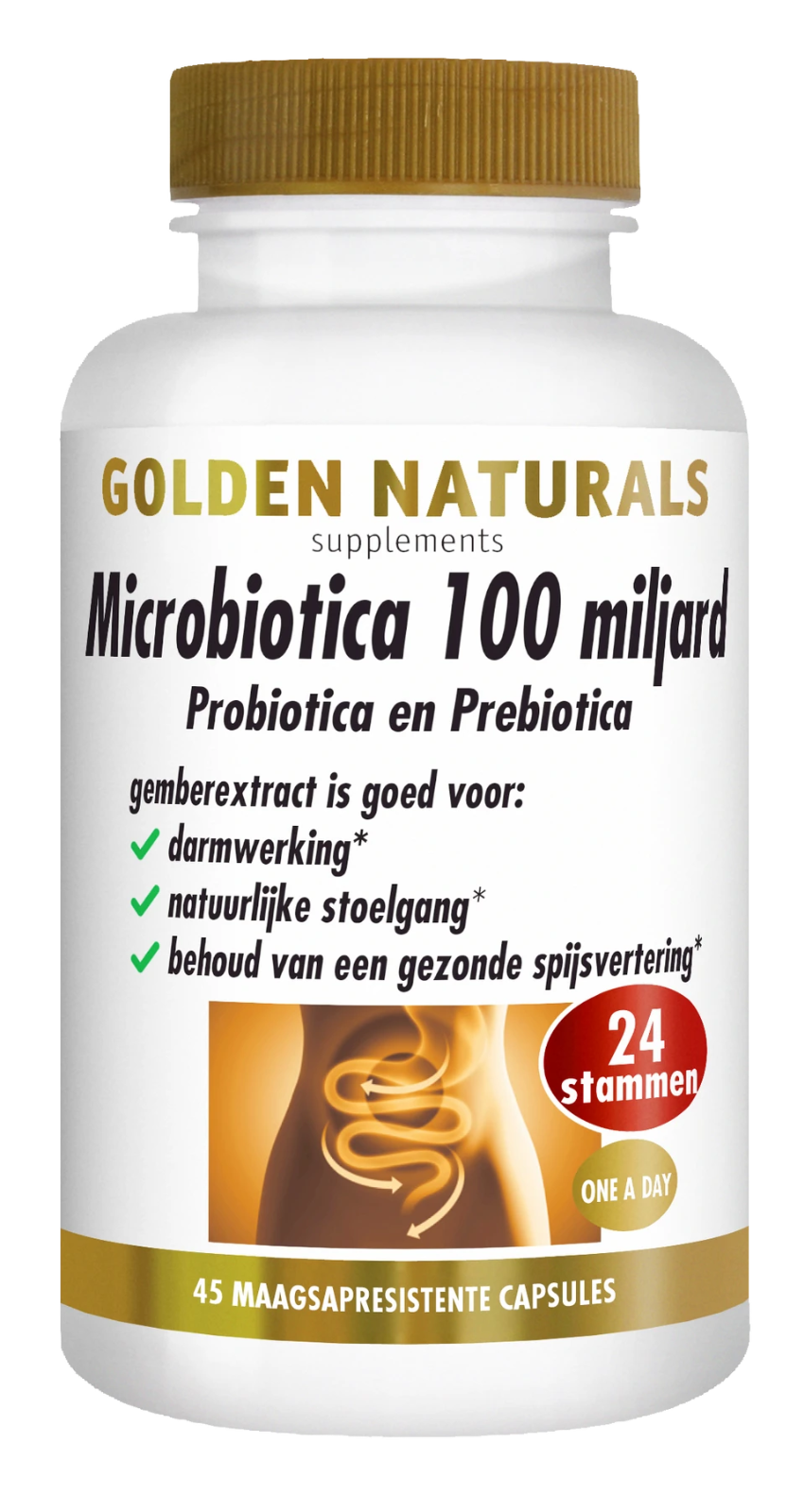 Golden Naturals Microbiotica 100 Miljard Capsules
