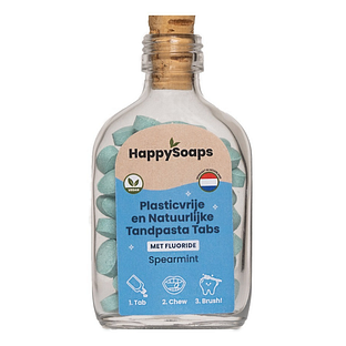 HappySoaps Fluoride Tandpasta Spearmint Tabs 130GR