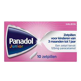 Panadol Junior Zetpillen 125mg 3 Maanden - 1Jaar 10ST Panadol Junior Zetpillen 125mg 3 Maanden - 1Jaar 10ST