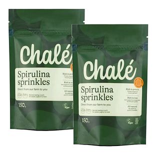 Chalé Spirulina Sprinkles Duoverpakking 2x150GR Chalé Spirulina Sprinkles Duoverpakking 2x150GR