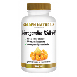 Golden Naturals Ashwagandha KSM-66 Capsules 120VCP
