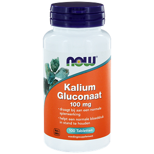 NOW Kalium Gluconaat 100mg Tabletten 100ST