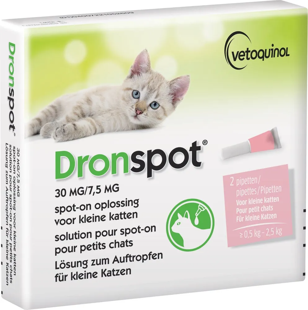 Dronspot 30mg/7,5mg Spot-On Oplossing Voor Kleine Katten Pipet afbeelding