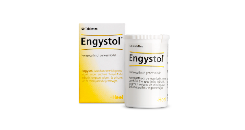 Verpakking van Engystol tabletten