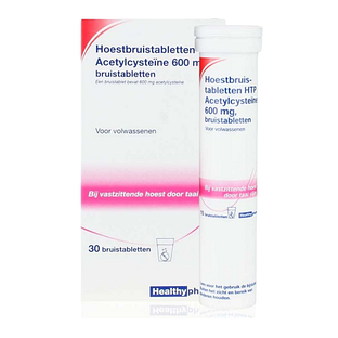 Healthypharm Acetylcysteïne 600mg Bruistabletten 30ST