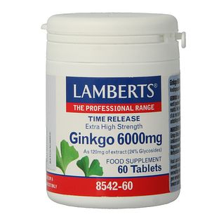Lamberts Ginkgo 6000mg Time Release Tabletten 60TB Lamberts Ginkgo 6000mg Time Release Tabletten 60TB