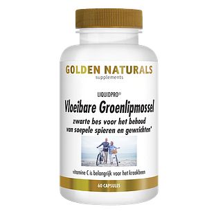 Golden Naturals Vloeibare Groenlipmossel Capsules 60CP