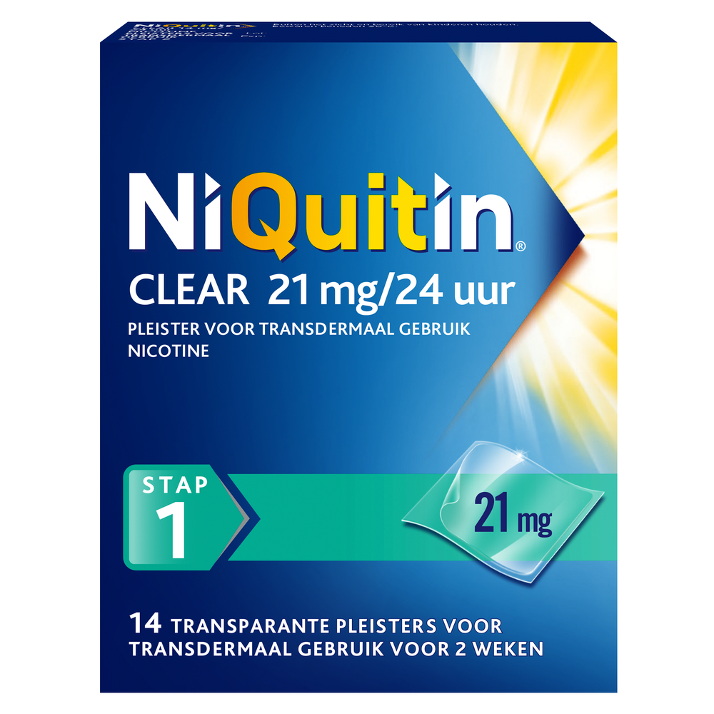 Niquitin Clear Pleisters 21mg Stap 1 afbeelding