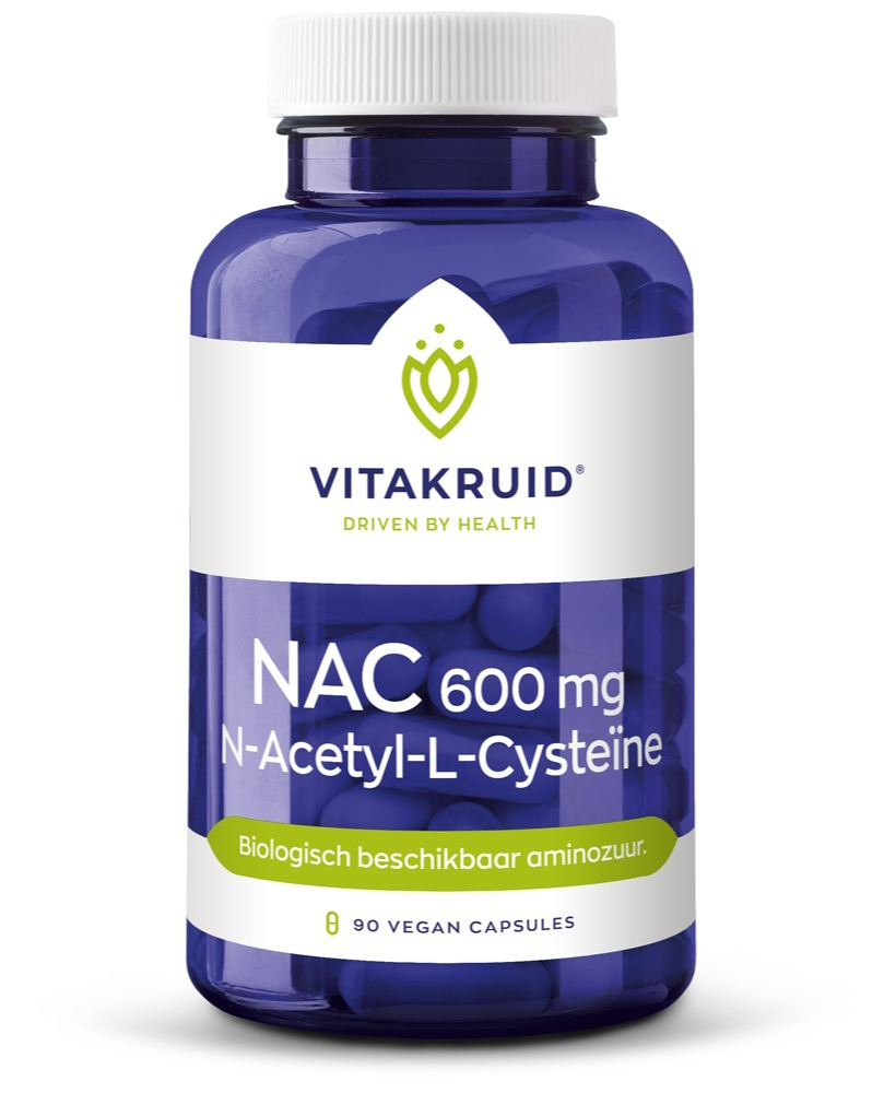 Vitakruid NAC 600 mg N-Acetyl-L-Cysteïne Capsules 90VCP