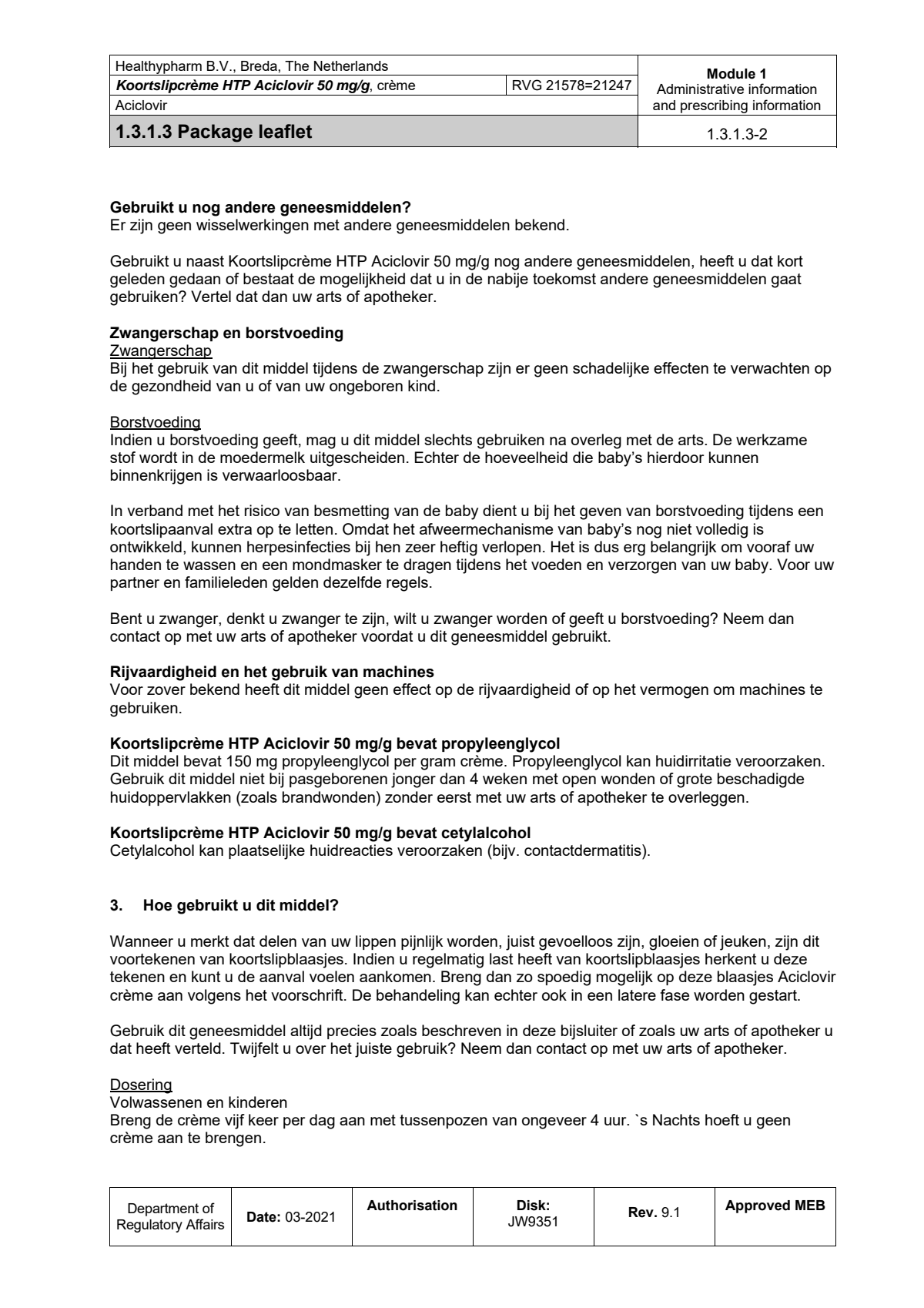 Koortslipcrème Aciclovir afbeelding van document #2, leaflet
