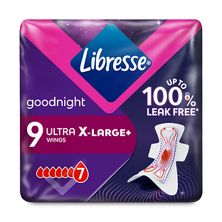 Libresse Ultra Goodnight Maandverband XL 9ST