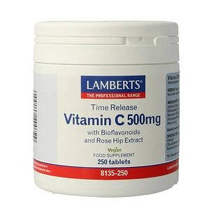 Lamberts Vitamine C 500 mg Time Release & Bioflavonoiden Tabletten 250TB