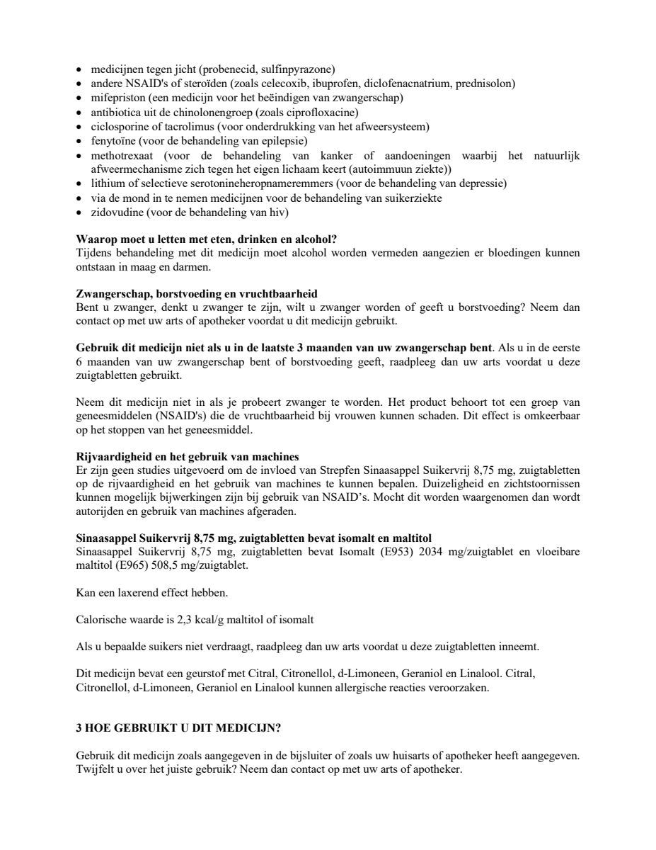 Sinaasappel Suikervij 8.75 mg Zuigtabletten afbeelding van document #3, leaflet