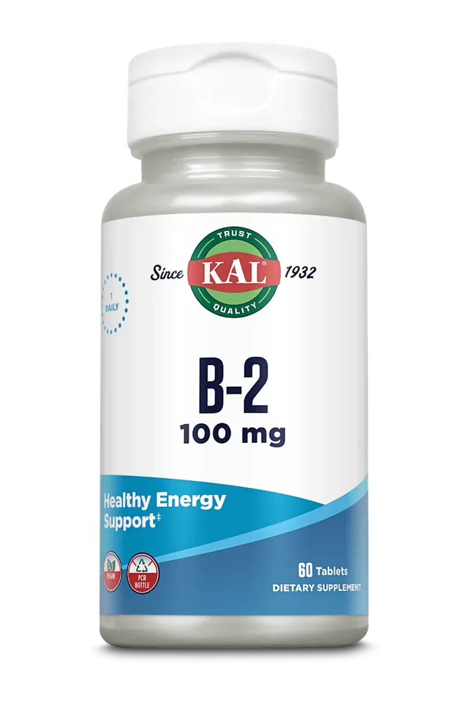 Kal Vit B2 Riboflavin 100mg Tabletten 60TB