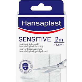 Hansaplast Pleisters Sensitive 2m x 6cm 1ST