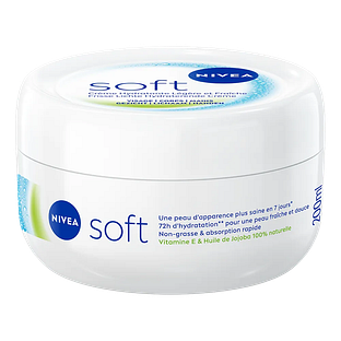 Nivea Soft Hydraterende Crème Pot 200ML Zijkant