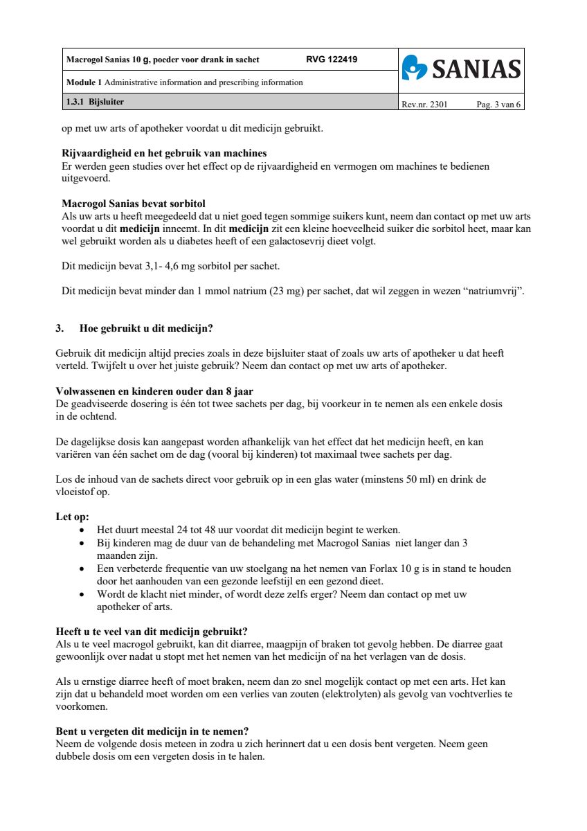Macrogol Poeder 10gr afbeelding van document #3, leaflet