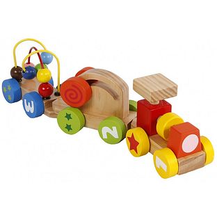 Van Manen Big Tree Trein Met 2 Activiteitenwagons Hout 1ST