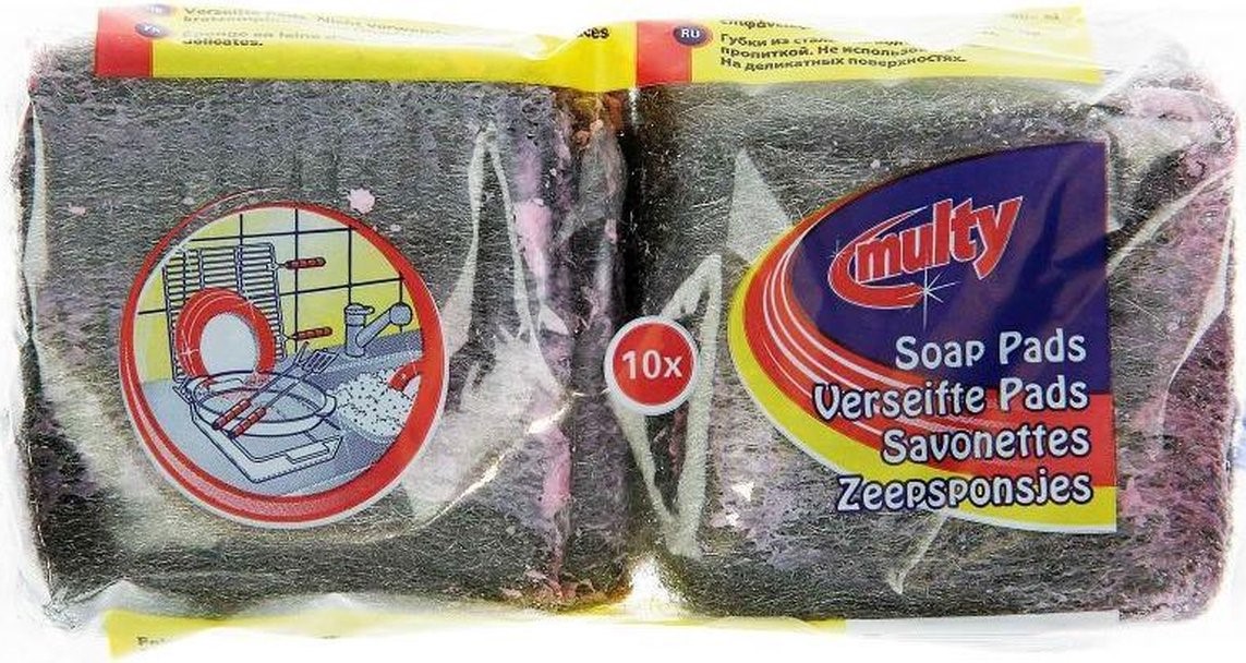 Multy Staalwolspons Met Zeep afbeelding